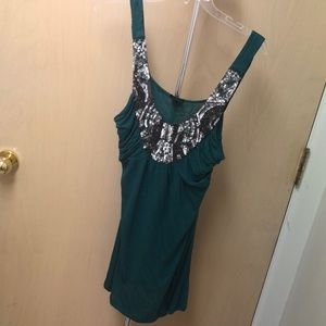 beautiful green and silver top